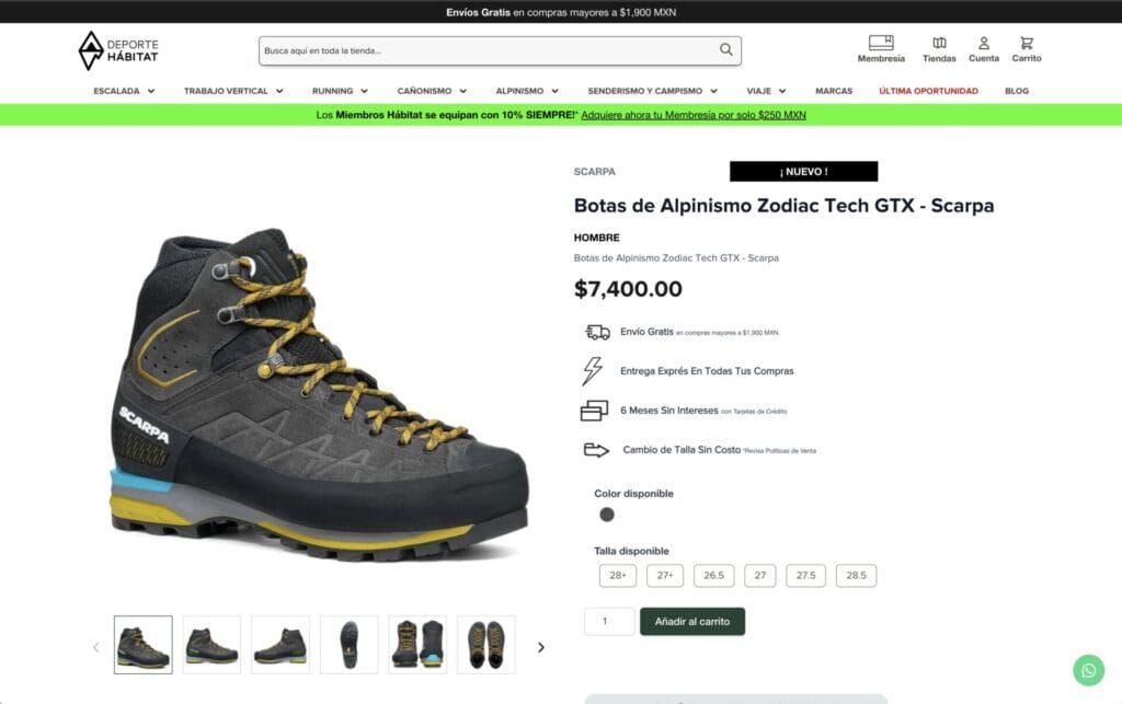 Caso de Éxito magento deporte hábitat